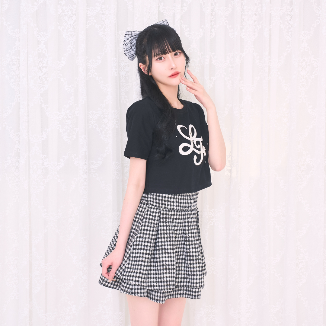 《LAFARY closet》合皮ロゴチビT