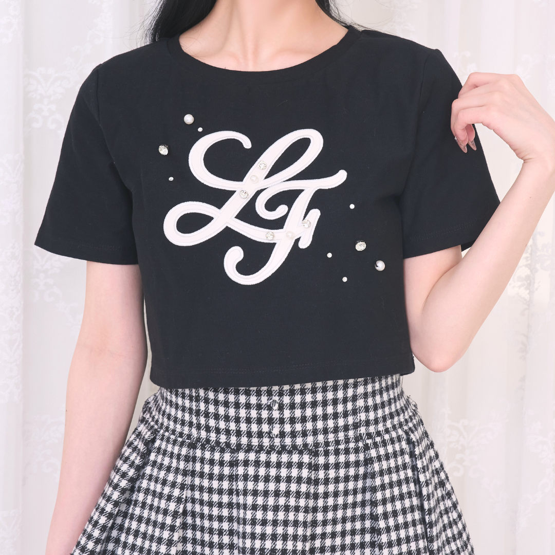 《LAFARY closet》合皮ロゴチビT