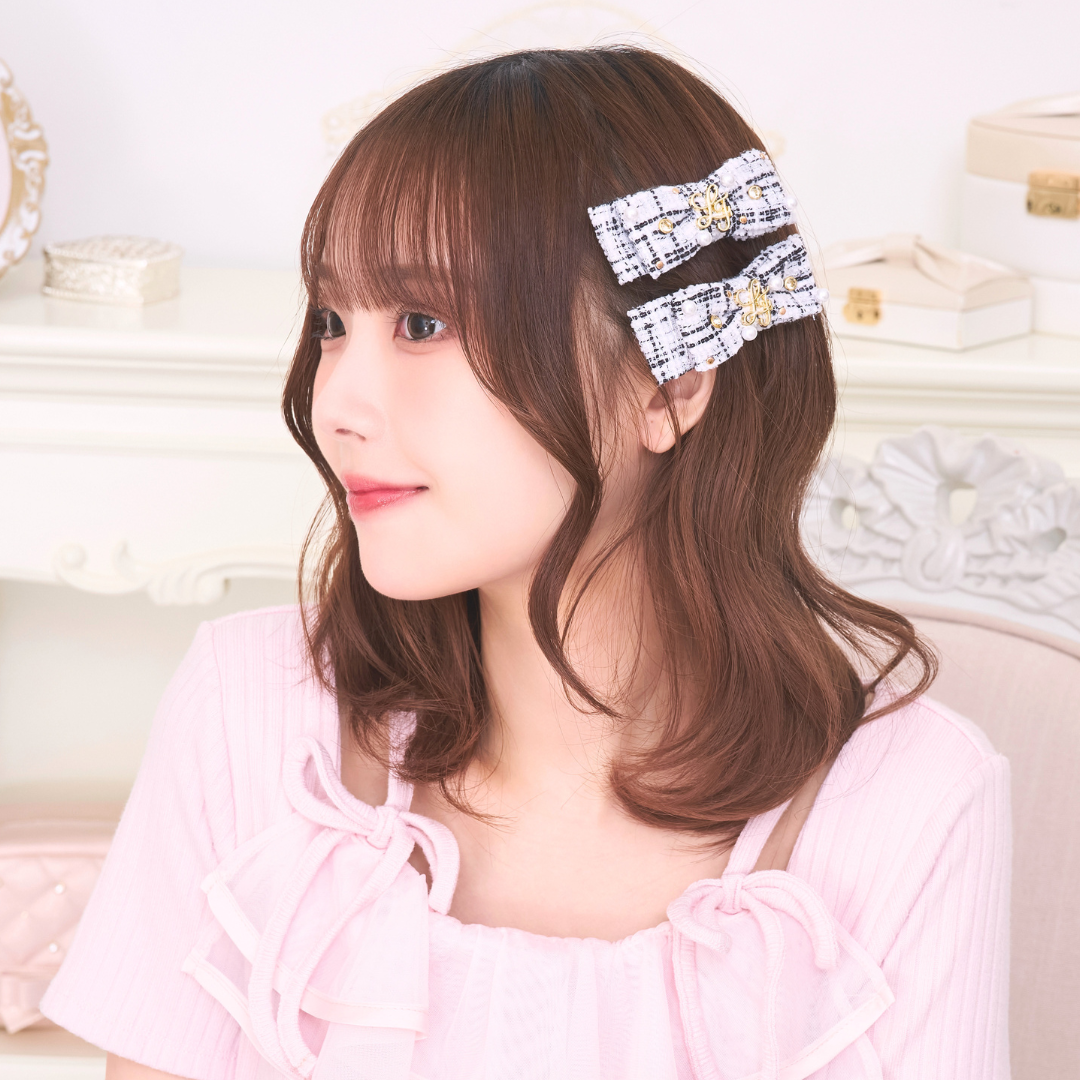 《LAFARY closet》ビジューツイードミニリボン
