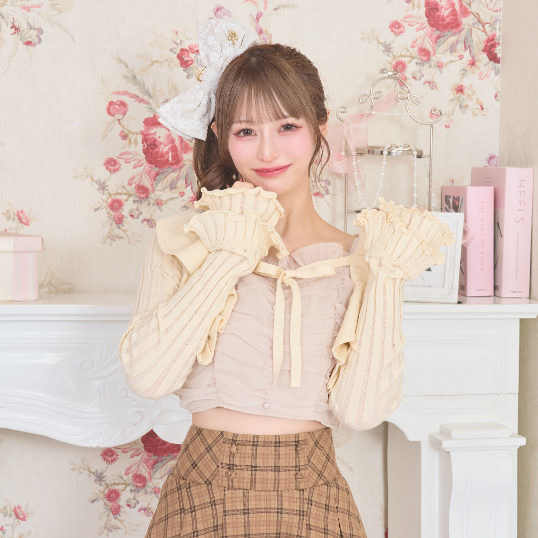 《LAFARY closet》フリルニットカーディガン