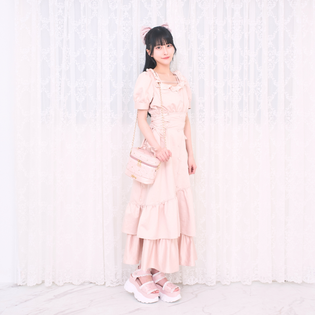 《LAFARY closet》ビジューキルティングバニティバッグ