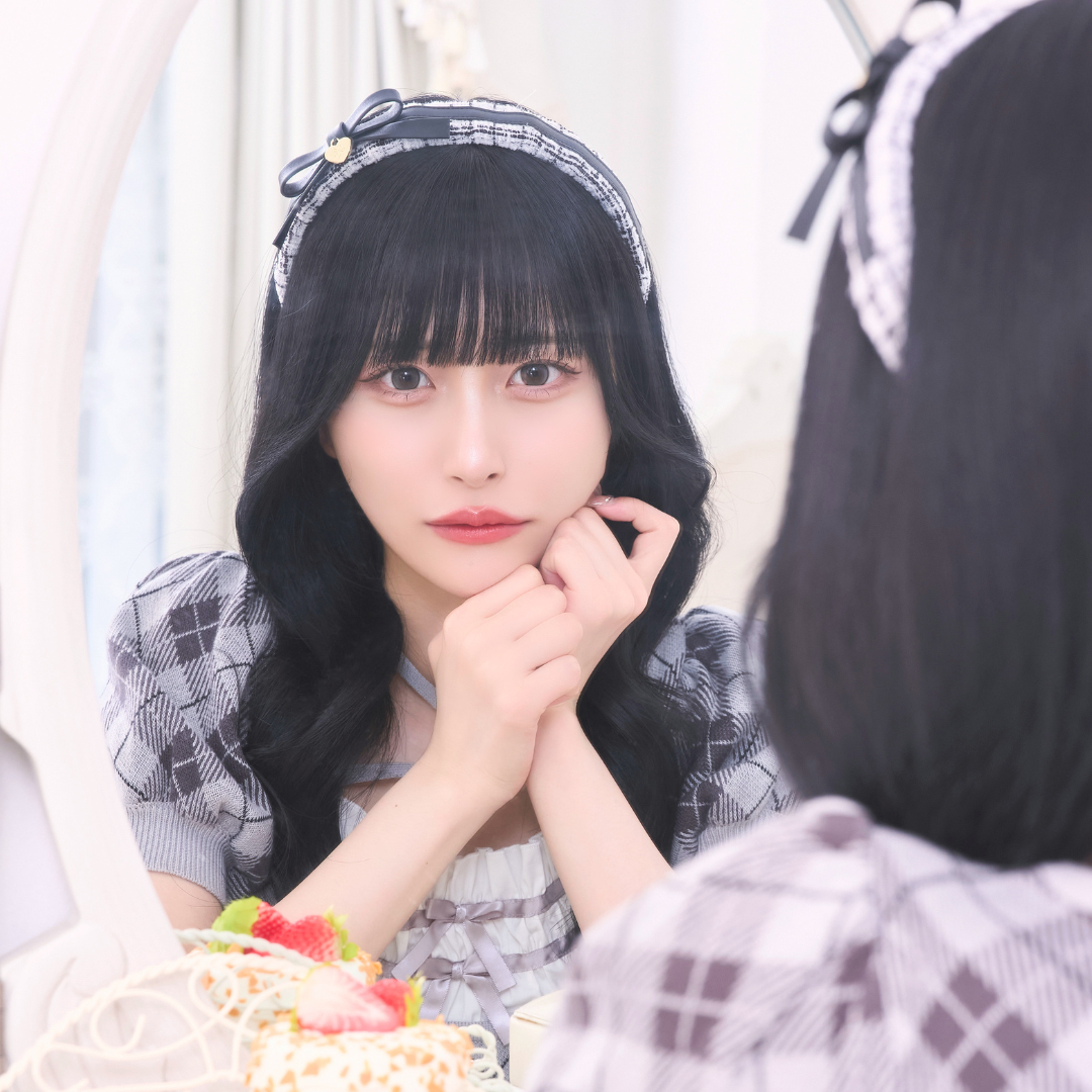 《LAFARY closet》合皮リボンツイードカチューシャ