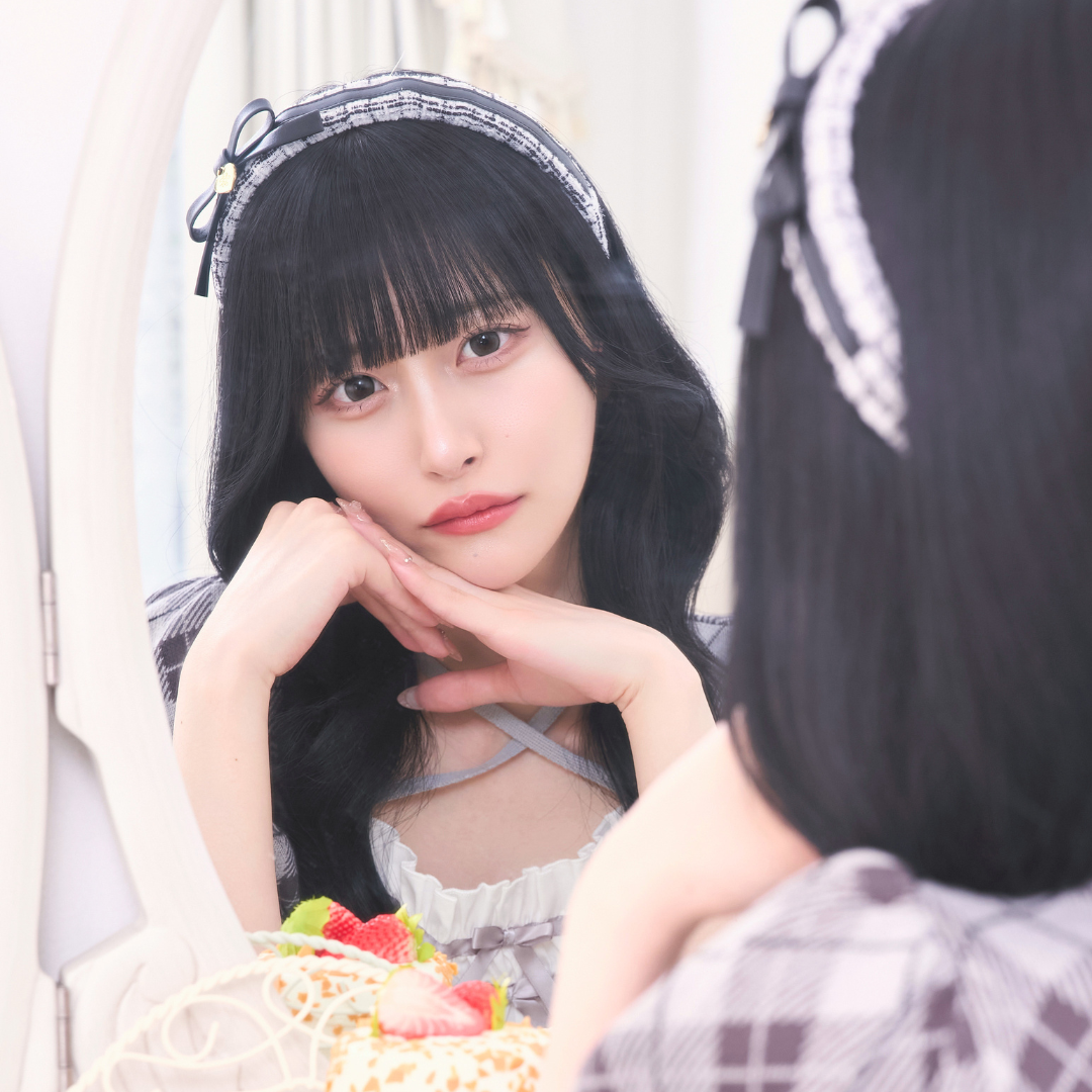 《LAFARY closet》合皮リボンツイードカチューシャ