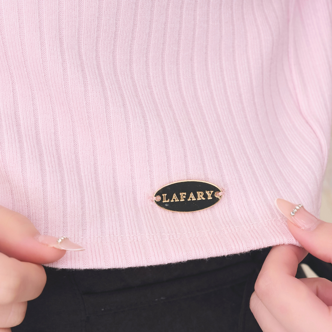《LAFARY closet》チュールフリルリブトップス