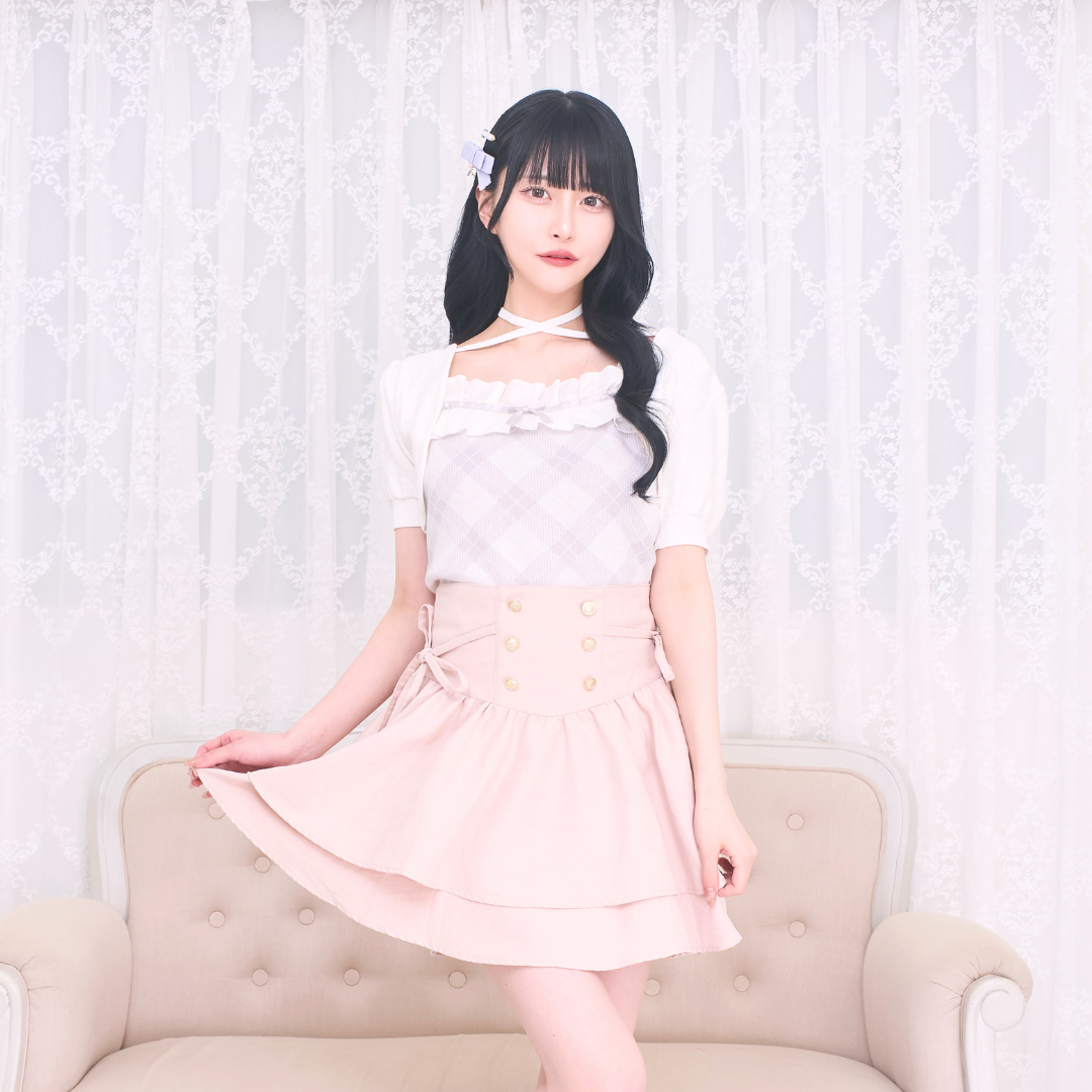 《LAFARY closet》チェックアンサンブルニットトップス
