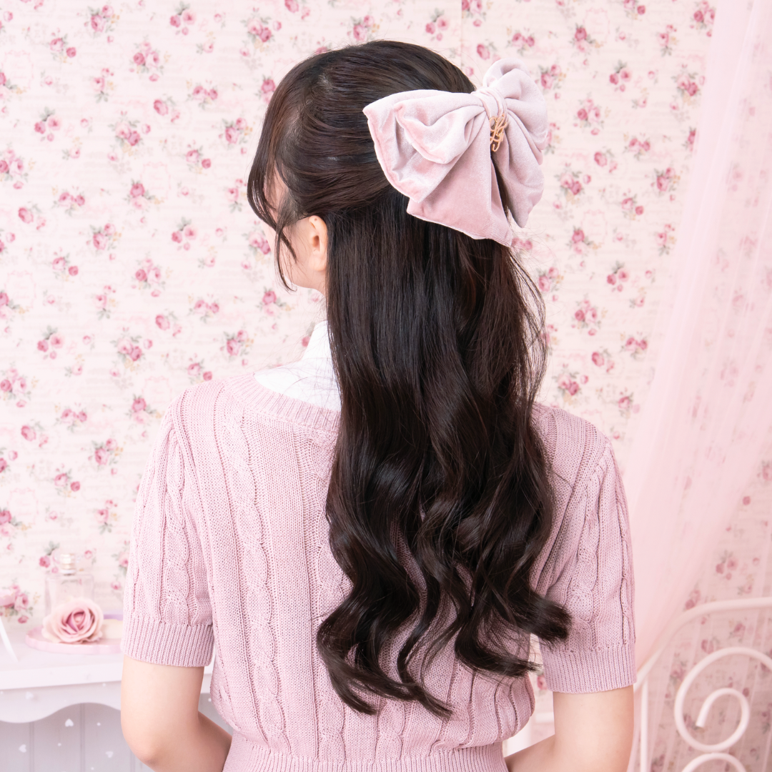 《LAFARY closet》ベロアリボンバレッタ