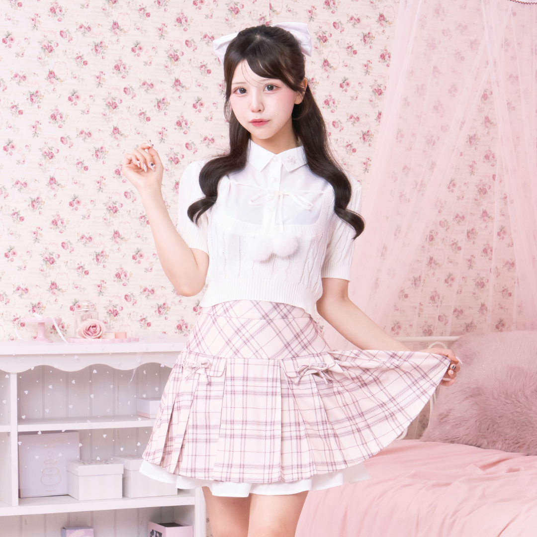 《LAFARY closet》シャツレイヤードニット