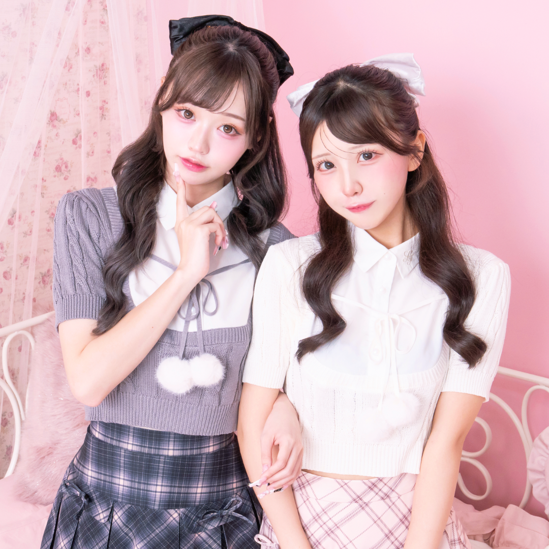 《LAFARY closet》シャツレイヤードニット