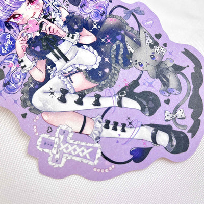《なつめみく×Lafary》ラメ入りダイカットポストカード