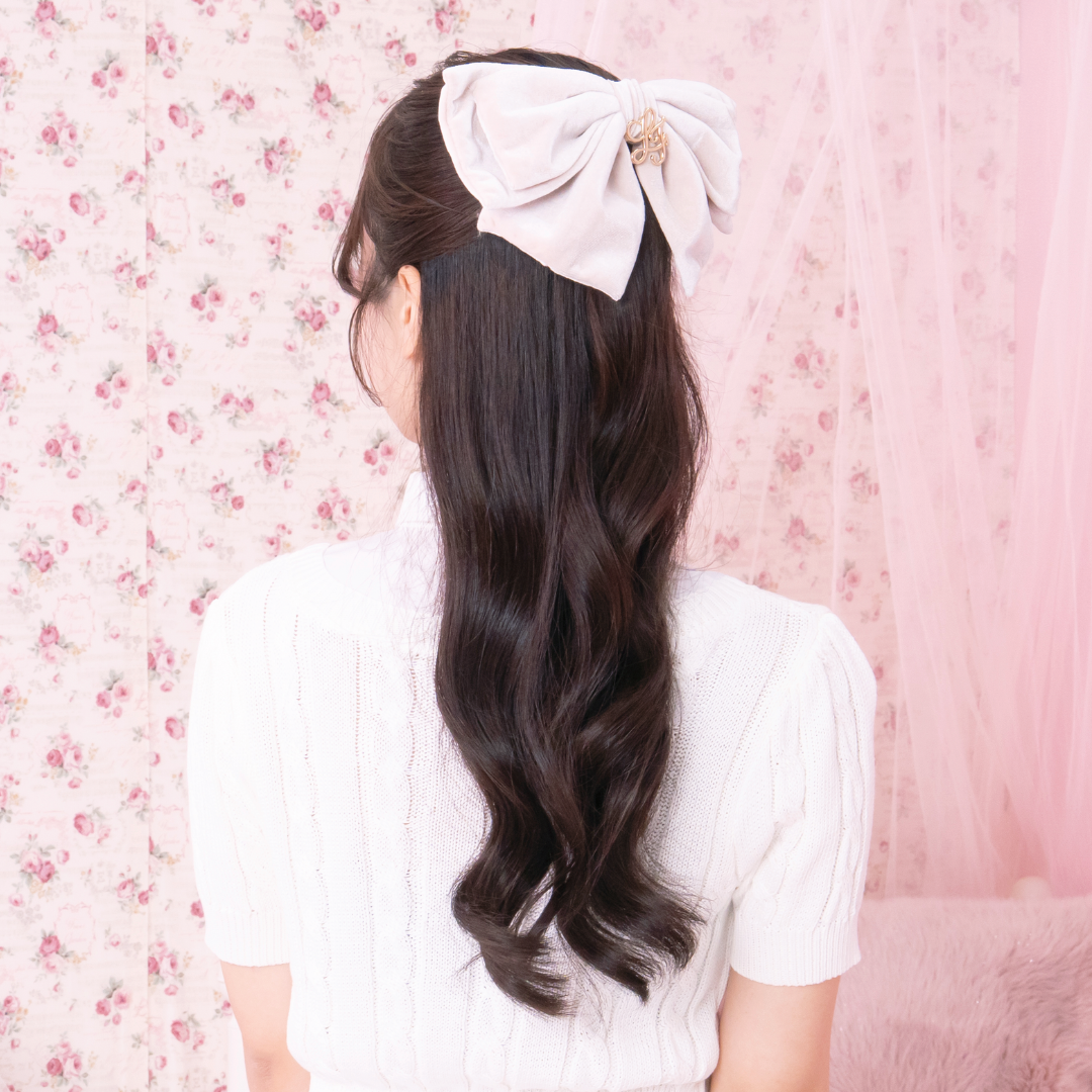 《LAFARY closet》ベロアリボンバレッタ