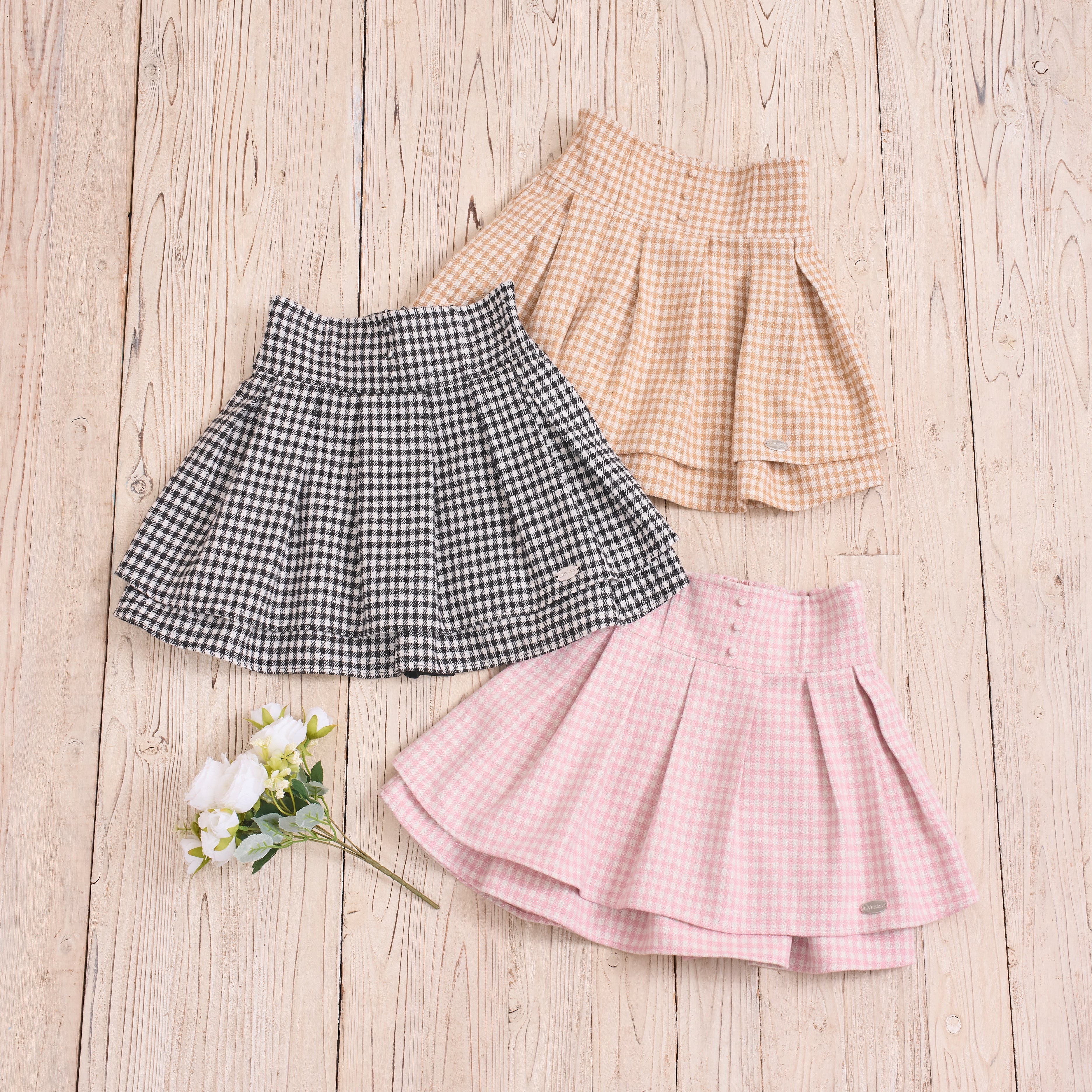 《LAFARY closet》ギンガムツイードスカパン