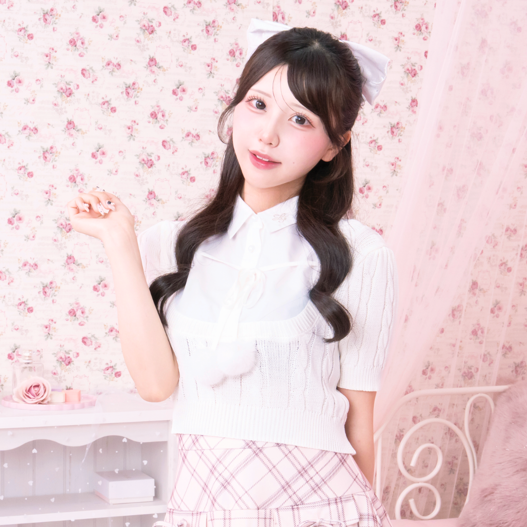 《LAFARY closet》シャツレイヤードニット