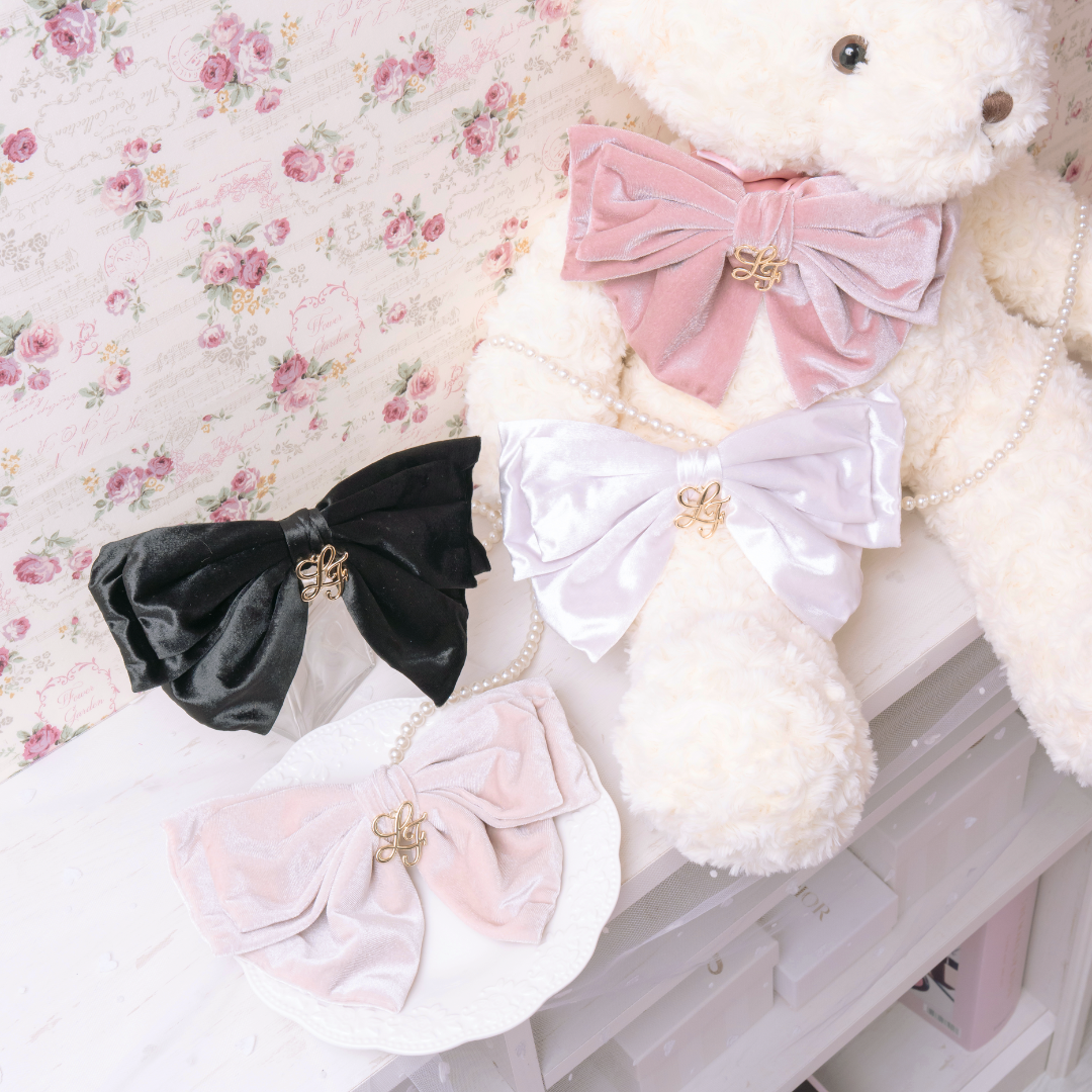 《LAFARY closet》ベロアリボンバレッタ