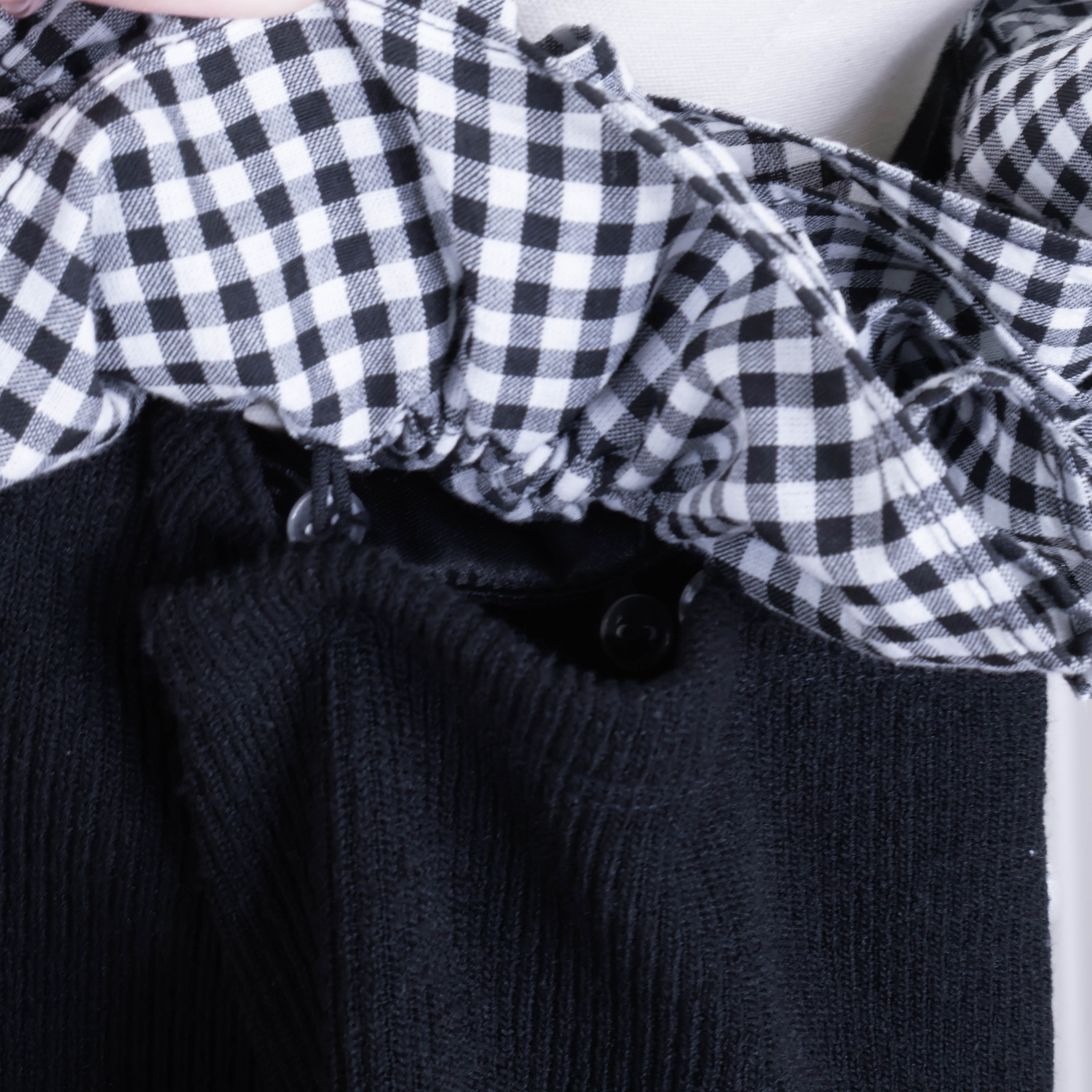 《LAFARY closet》ギンガムオフショルカットワンピース