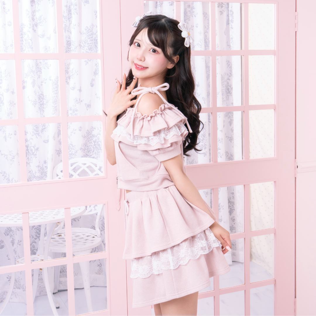 《LAFARY closet》オフショルスウェットセットアップ