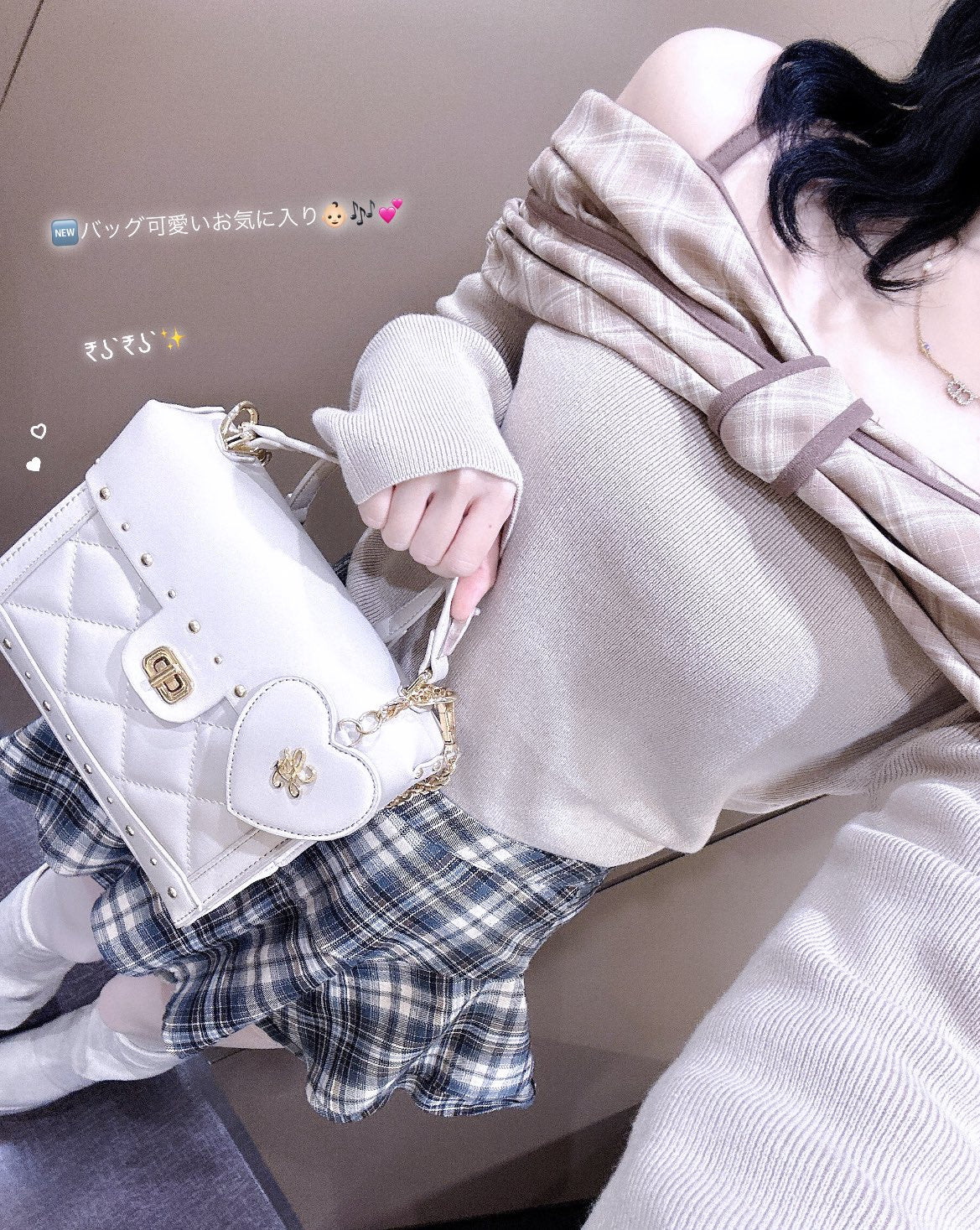 《LAFARY》スタッズキルティングバッグ