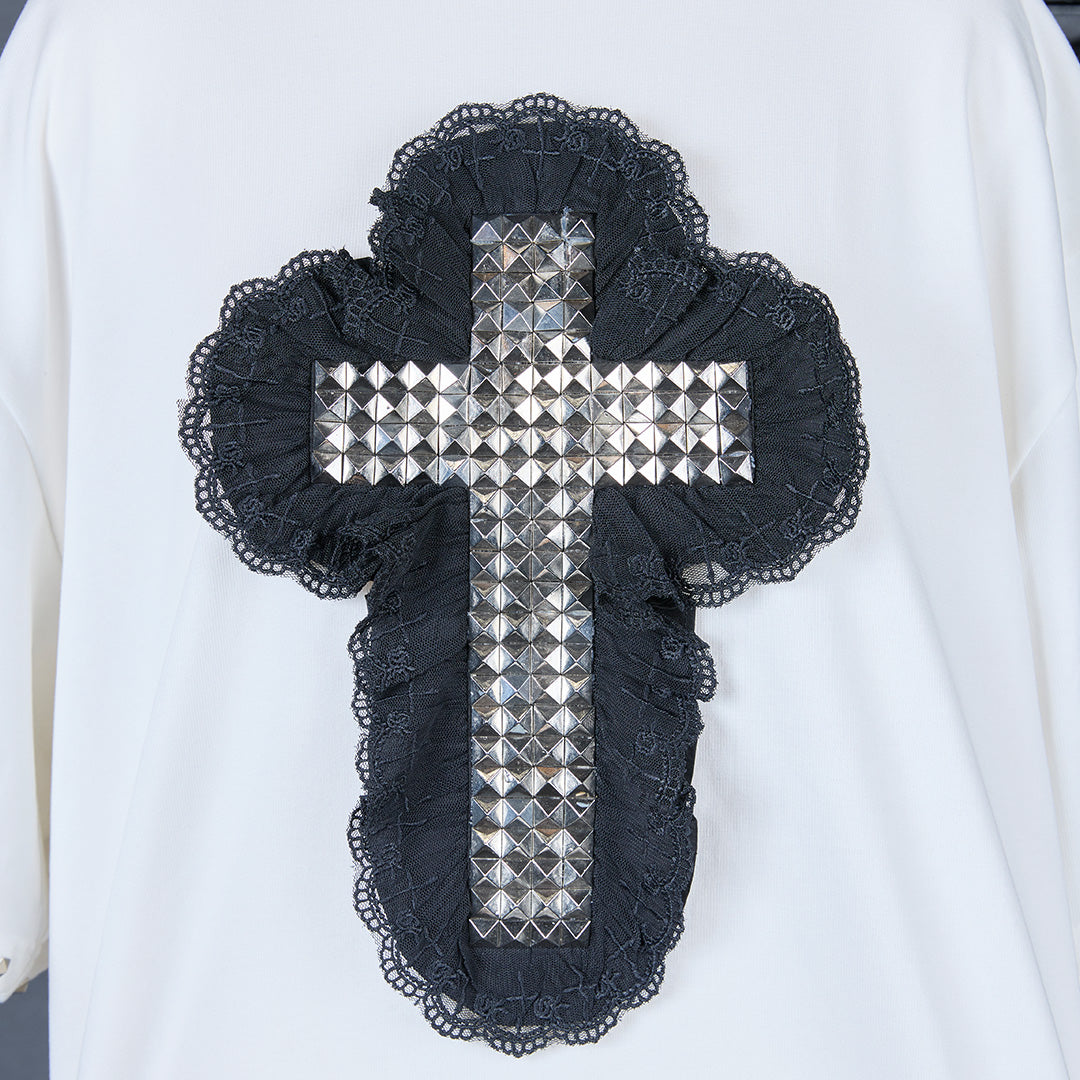 《mine》スタッズクロスTシャツ