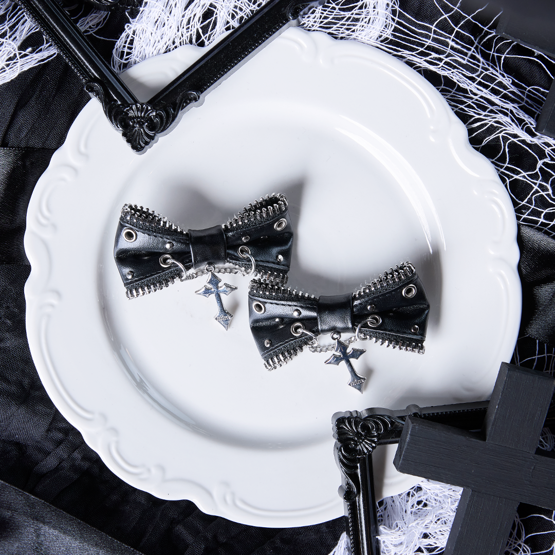 《mine》クロスチェーンジップリボン
