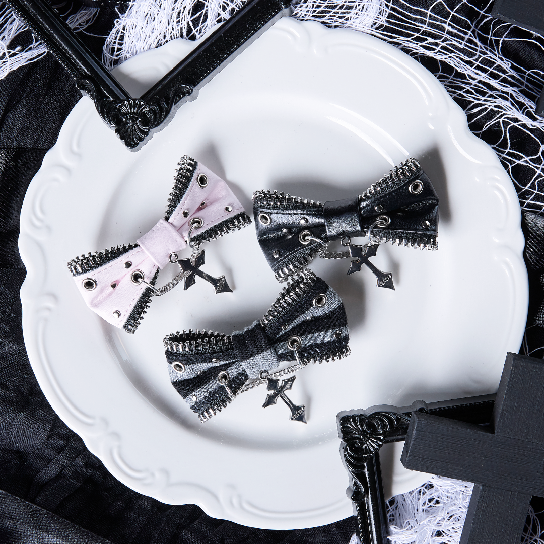 《mine》クロスチェーンジップリボン
