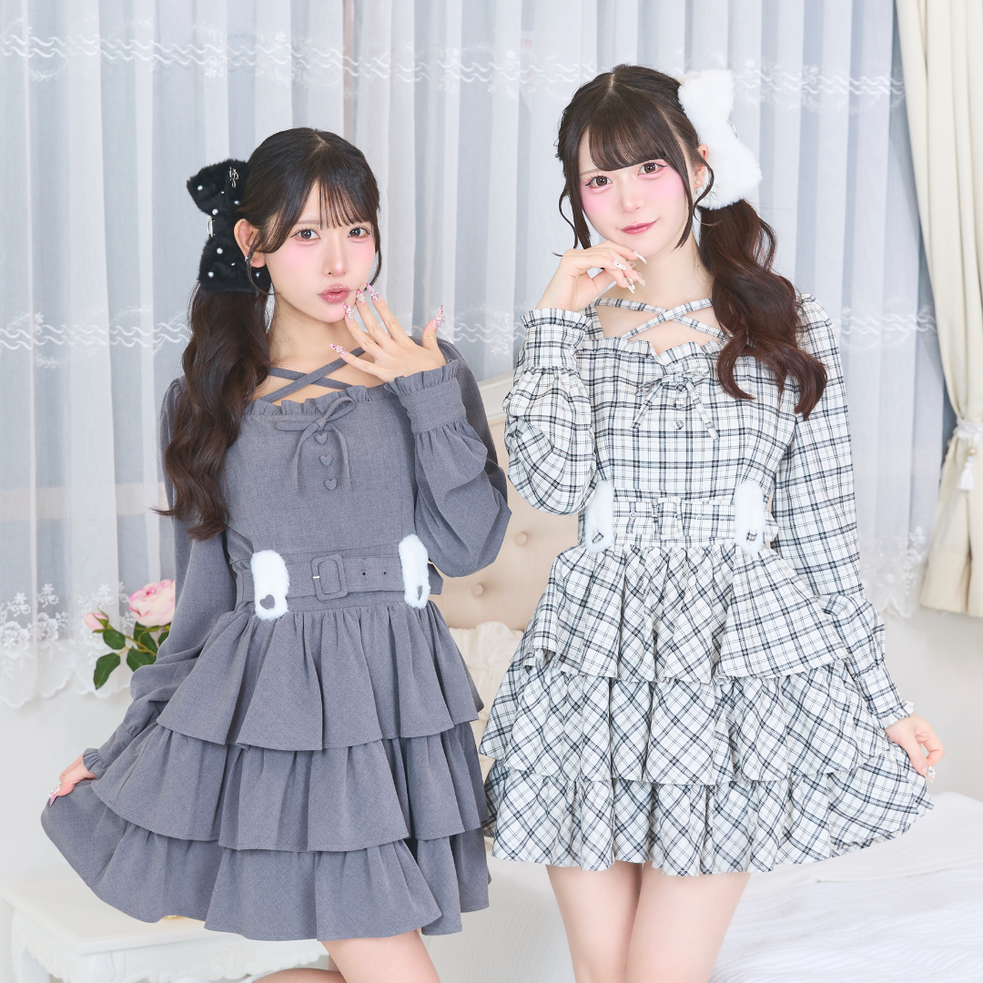 グレー:152cm/ホワイトチェック:163cm