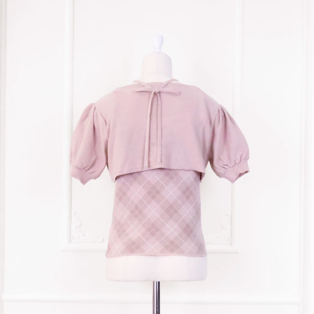 《LAFARY closet》チェックアンサンブルニットトップス