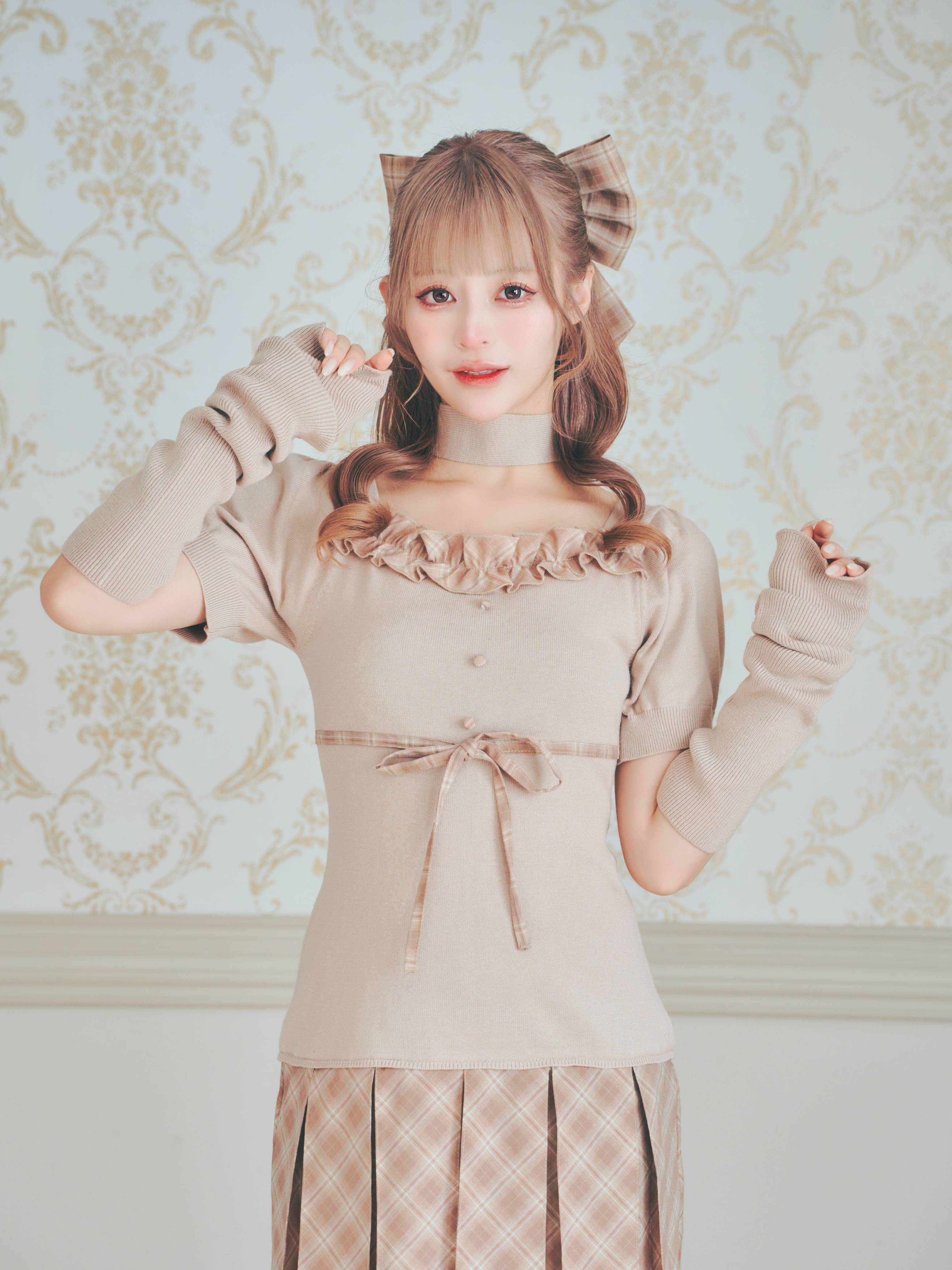 らにりぃ1/30♡ランダムパターンスクエアニットトップス SLY（スライ）の「RANDOM KNIT TOPS ランダム ニット トップス（ニット