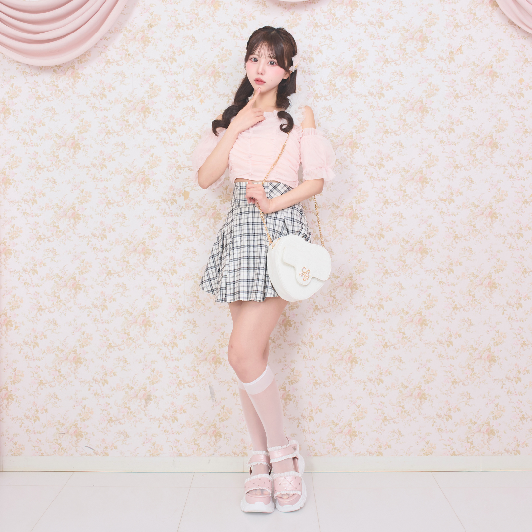 《LAFARY closet》チュールレースハートバッグ
