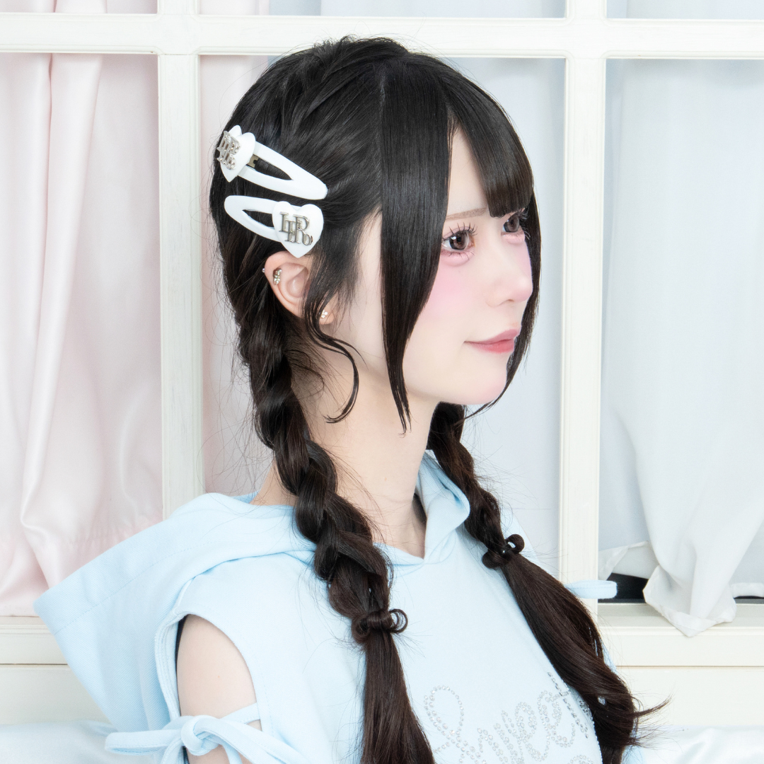 《LAFARY closet》サテンハートヘアピン