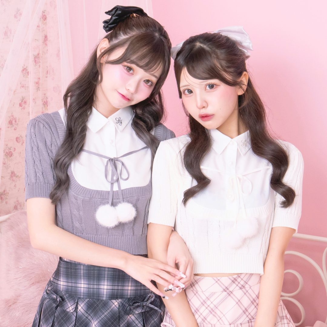 《LAFARY closet》シャツレイヤードニット