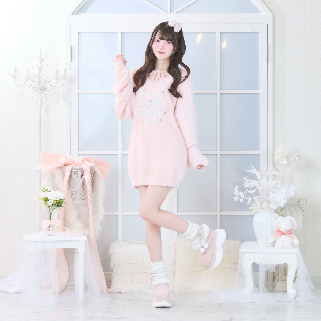 ピンク×ホワイト:152cm