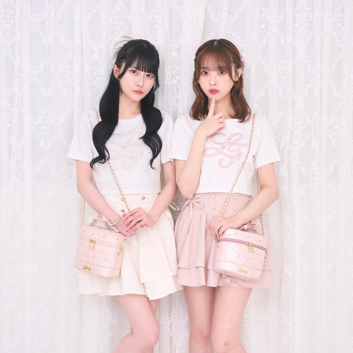 《LAFARY closet》ビジューキルティングバニティバッグ