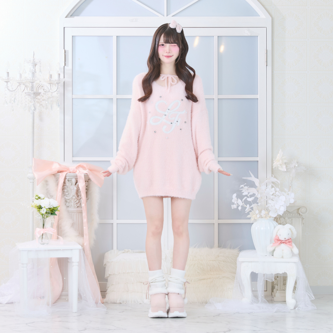 ピンク×ホワイト:152cm
