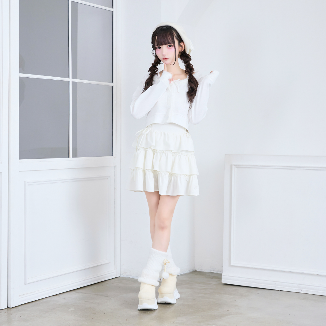 《LAFARY closet》ルーズニット厚底ブーツ