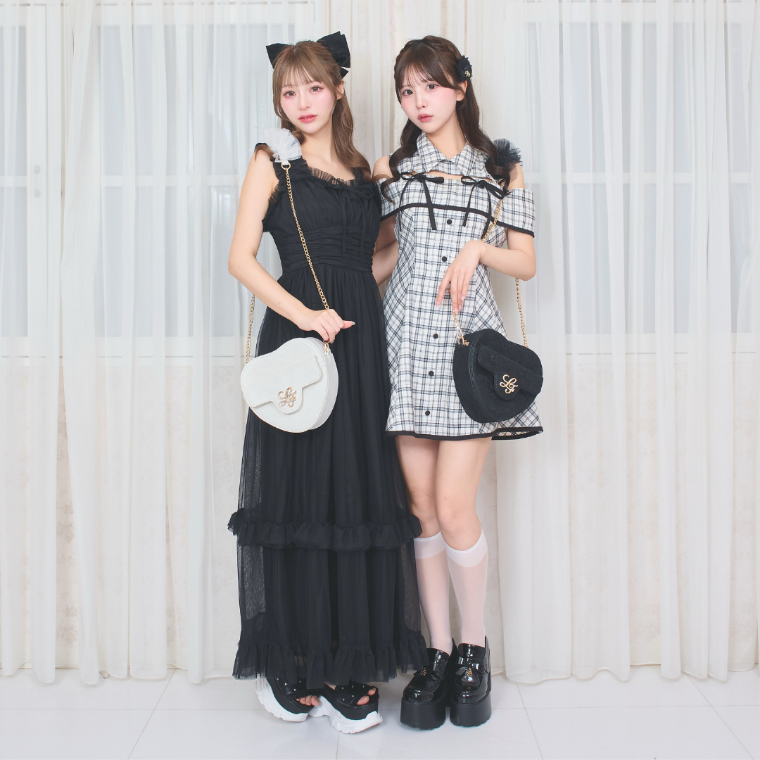 《LAFARY closet》チュールレースハートバッグ