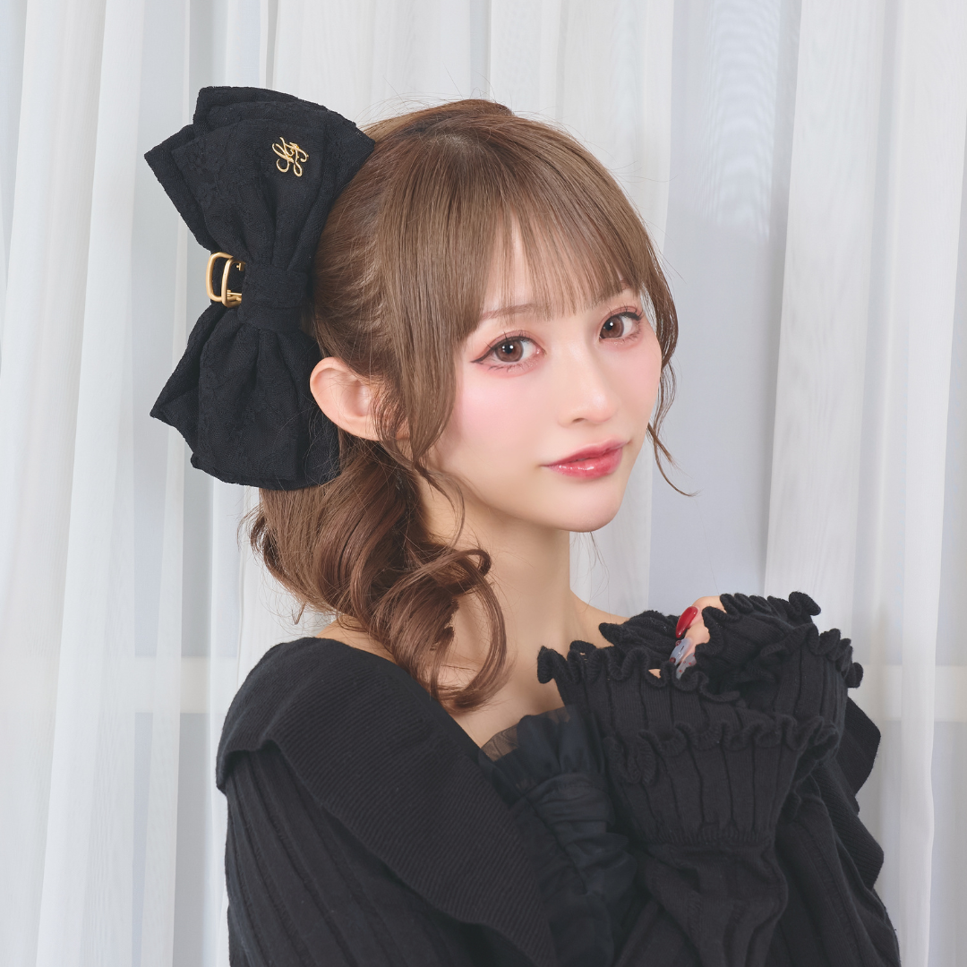 《LAFARY closet》レースリボンバンスクリップ