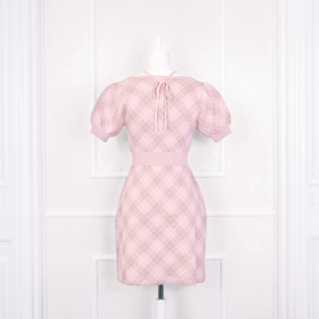 LAFARY closet》レイヤードチェックニットワンピ- LAFARY ONLINE