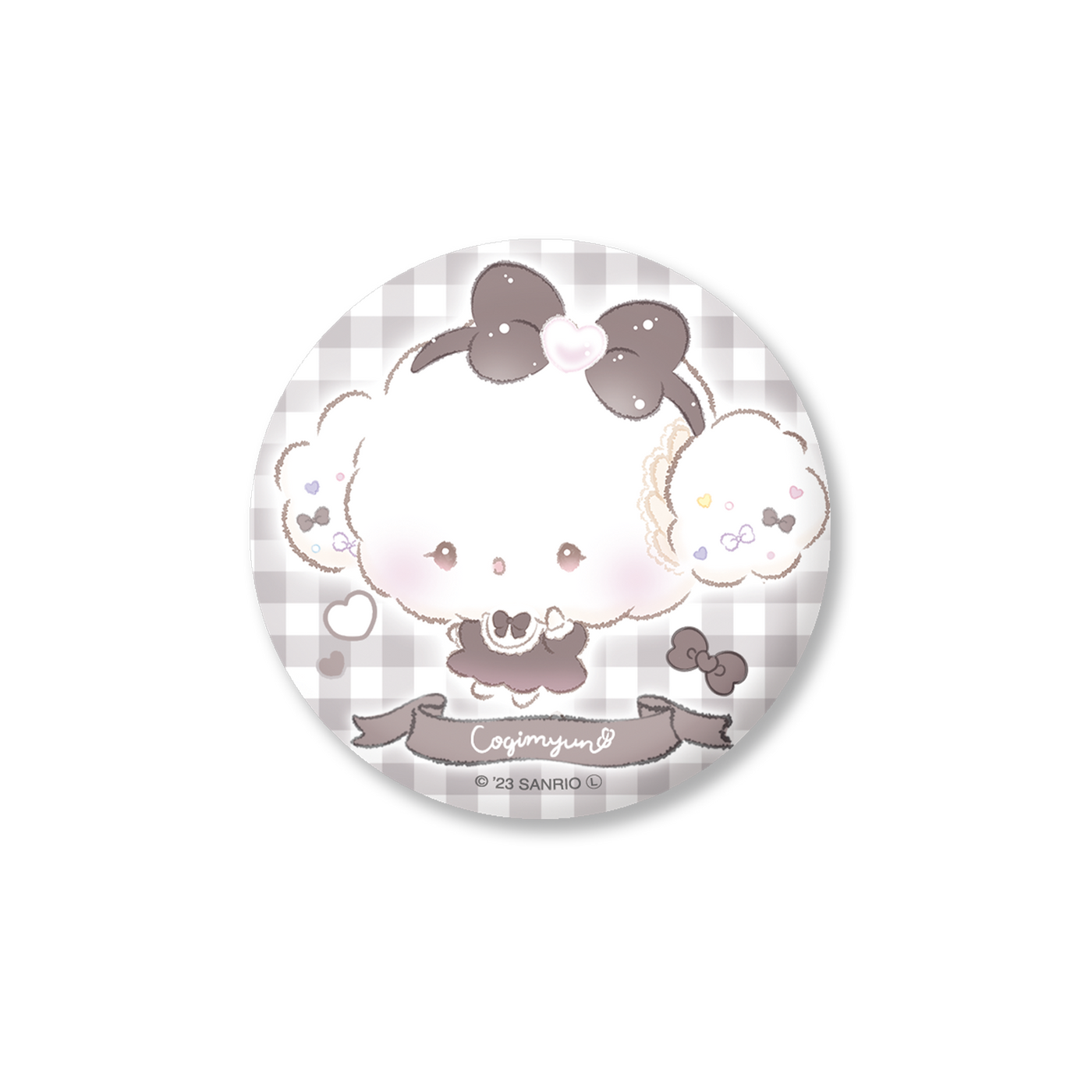 《Lafaryオリジナル》こぎみゅん♡おリボンだみゅんシリーズ♡缶バッジ　おすましブラック