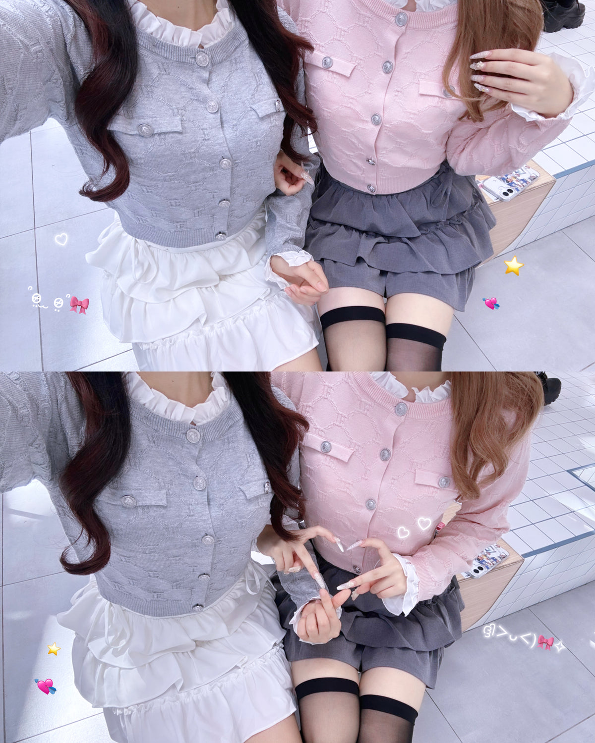 《LAFARY closet》モノグラムニットトップス