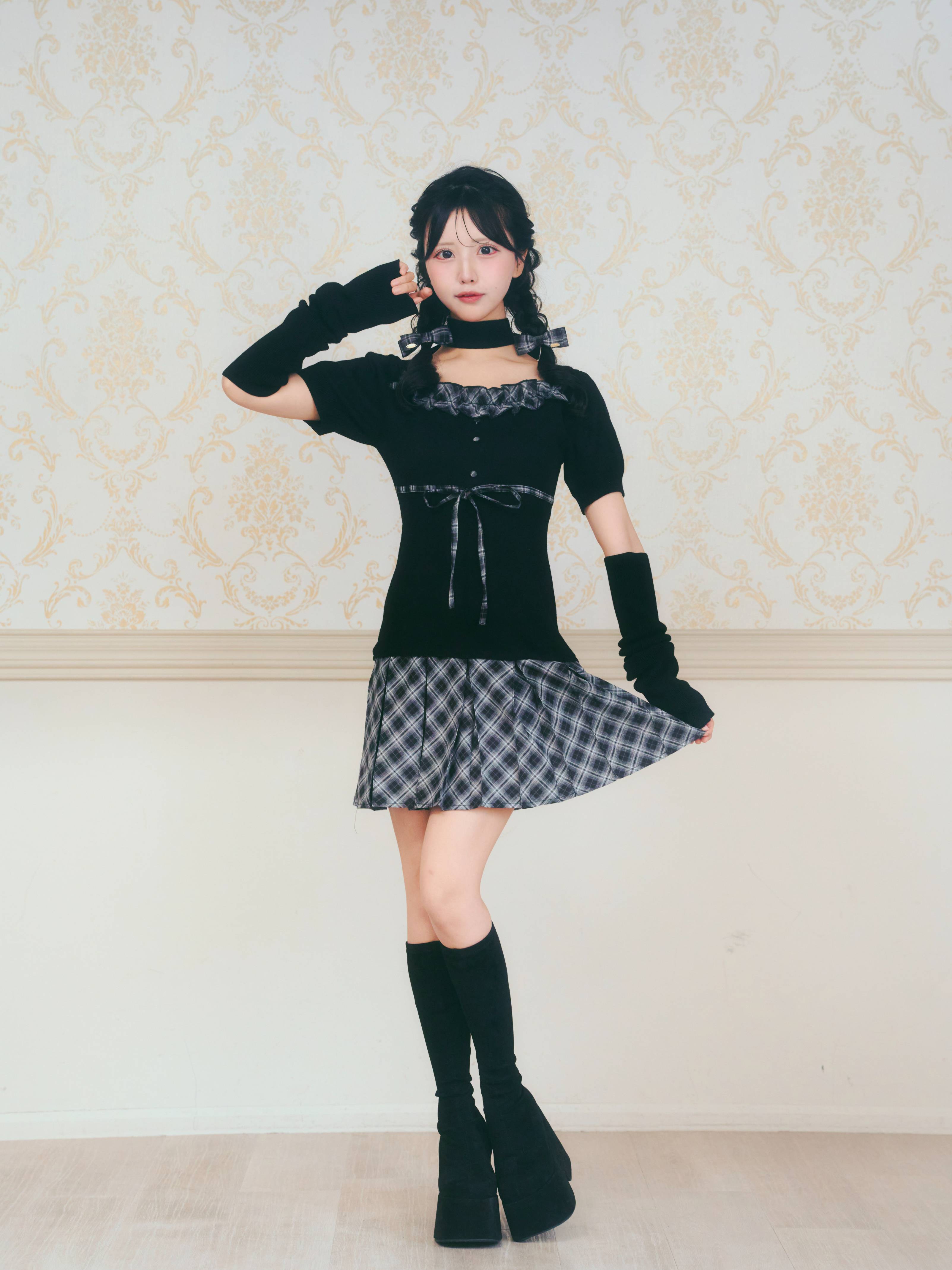 《LAFARY》ドッキングニットワンピース