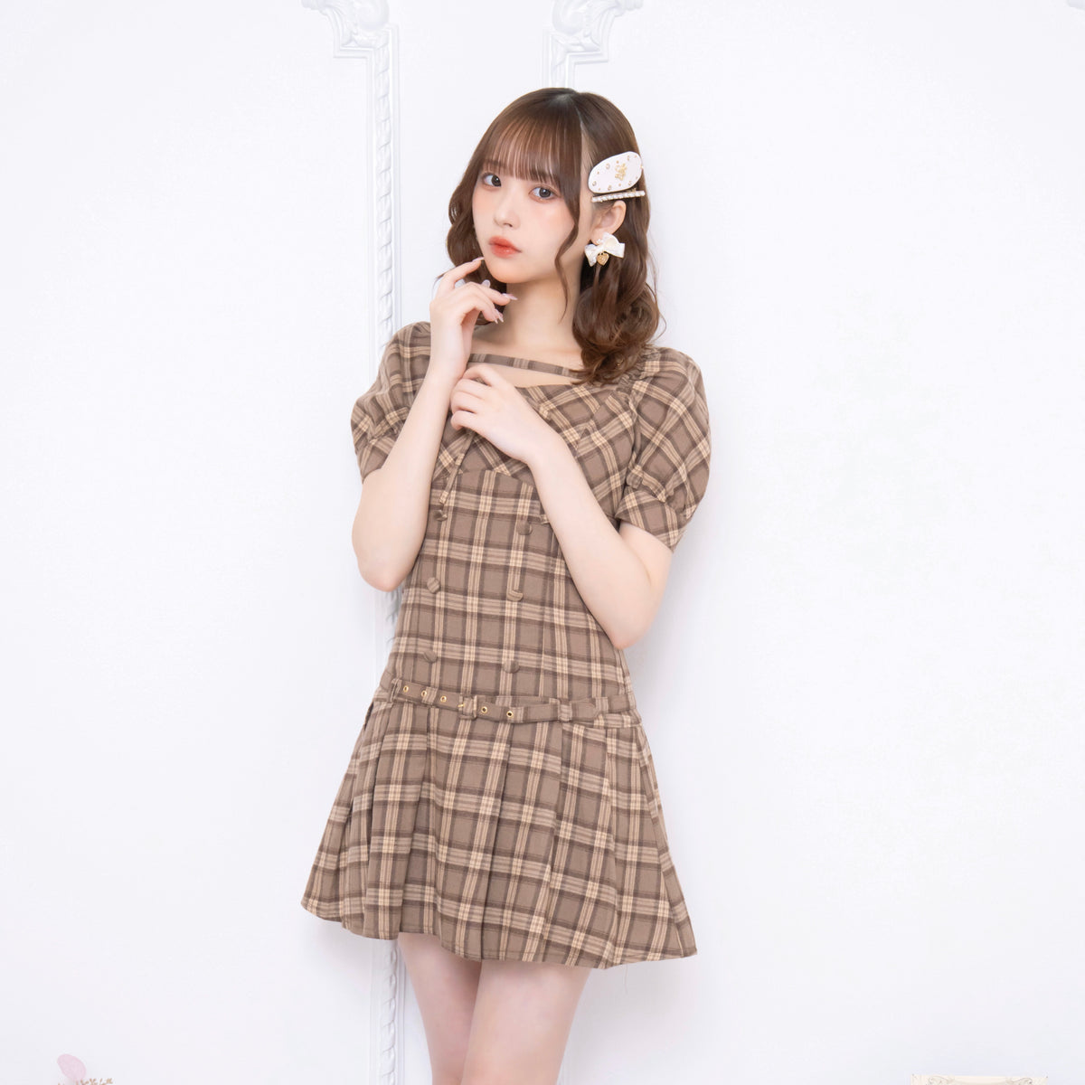 ブラウンチェック:161cm