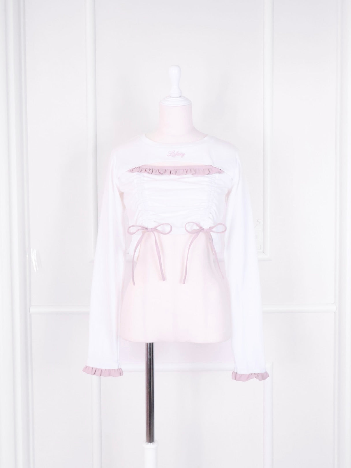 《LAFARY》ドロストリボントップス