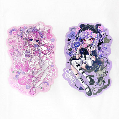 《なつめみく×Lafary》ラメ入りダイカットポストカード