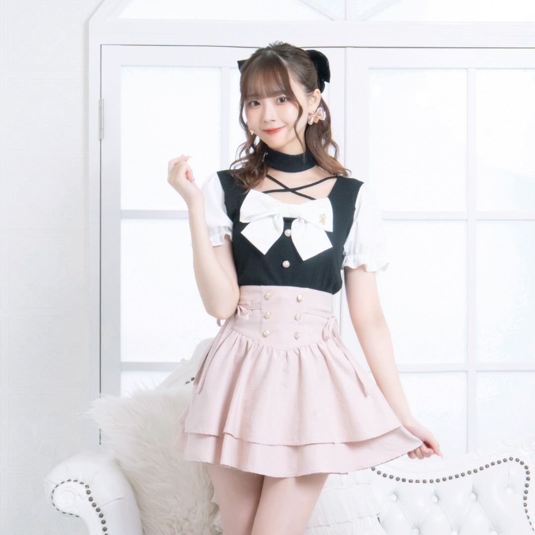 《LAFARY closet》リボンリブトップス