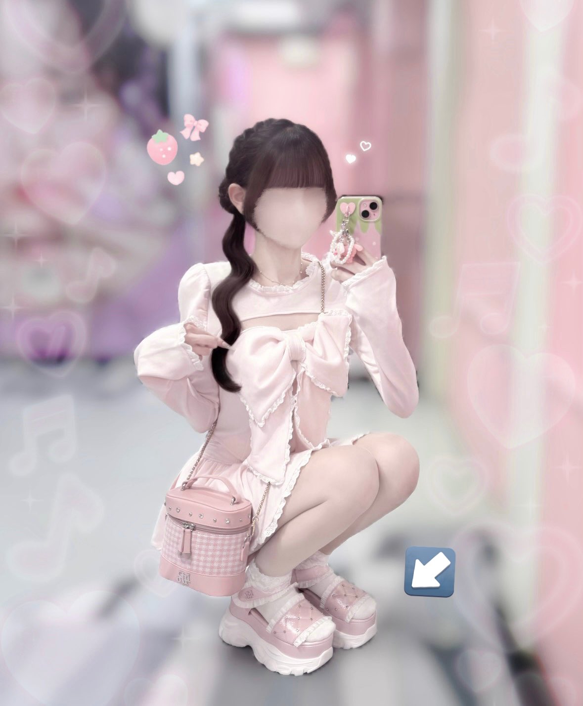 LAFARY ロゴキルティングスポサン ピンク LAFARY closet》ロゴキルティングスポサン- LAFARY ONLINE