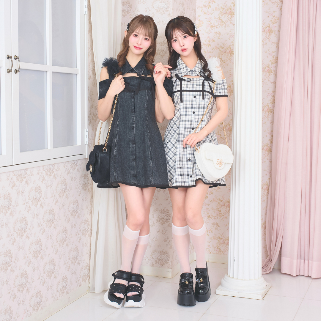 《LAFARY closet》チュールレースハートバッグ