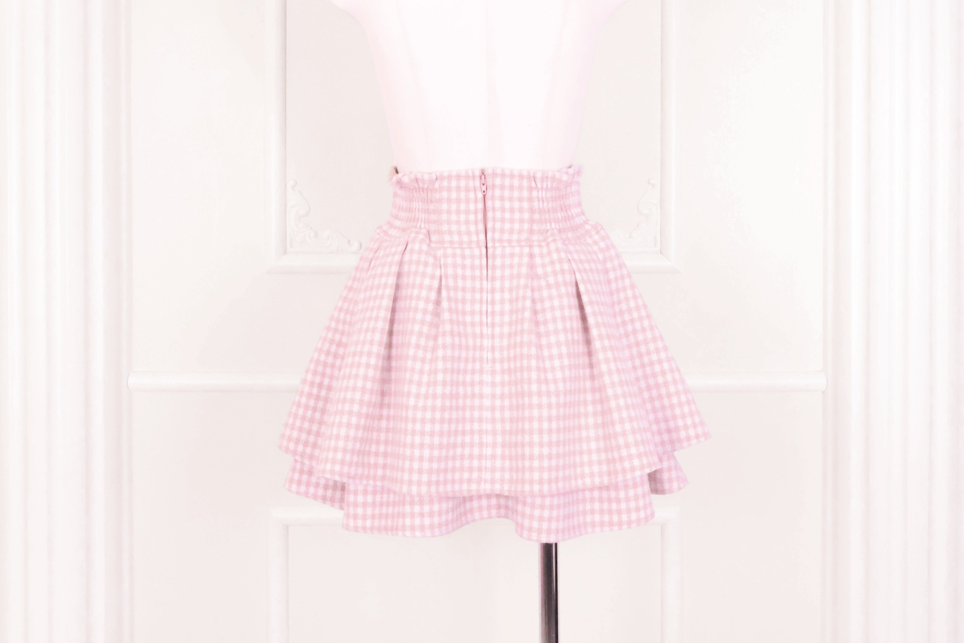 《LAFARY closet》ギンガムツイードスカパン