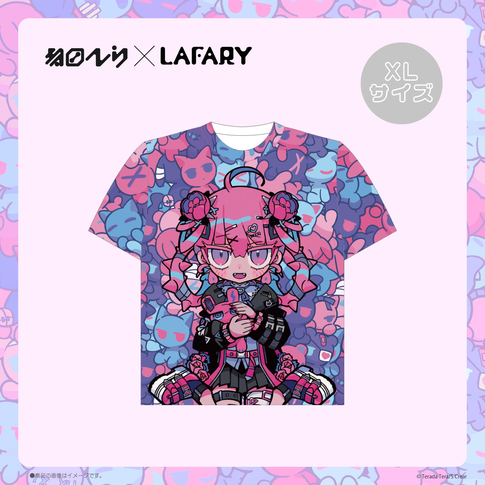 《寺田てら×LAFARY》フルグラフィックＴシャツ