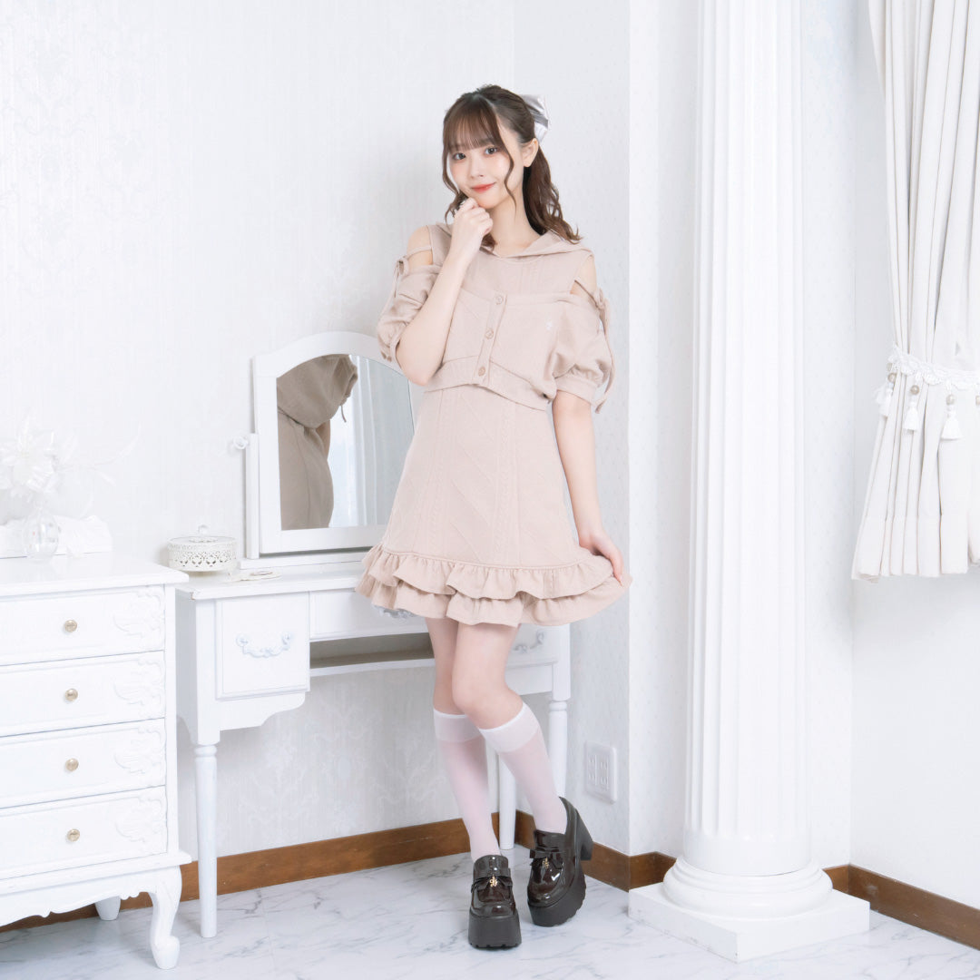 《LAFARY closet》エンブレムロゴパーカーワンピ