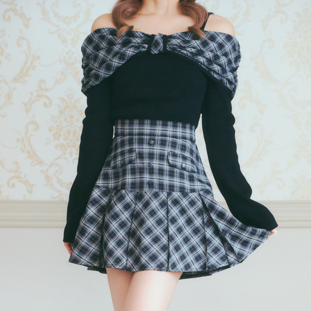 LAFARY》フラップチェックプリーツスカート- LAFARY ONLINE