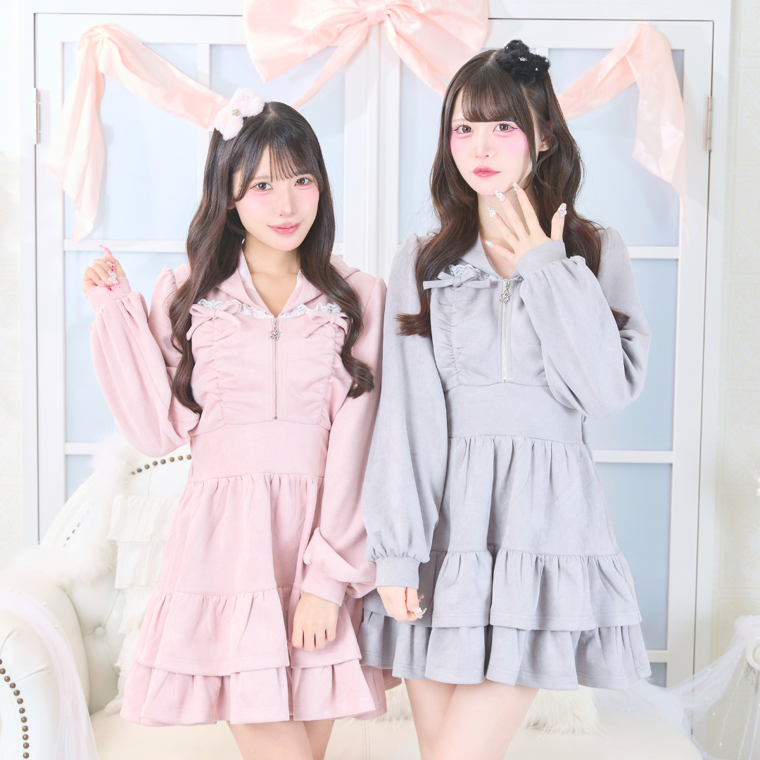 ピンク:152cm/グレー:163cm